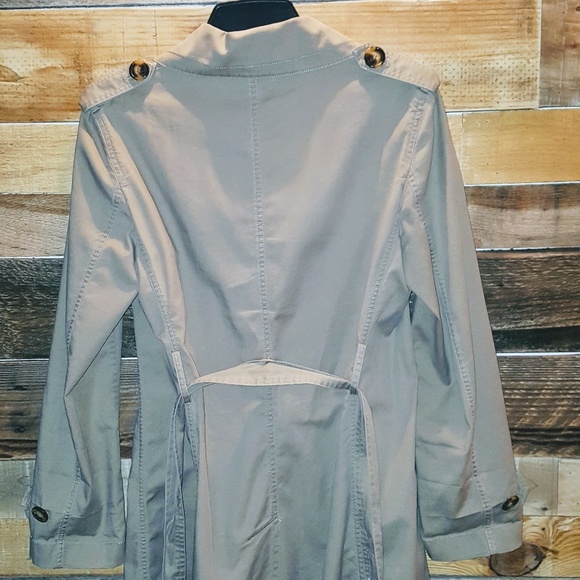 DKNY VINTAGE LONG TAN TRENCH COAT - Picture 4 of 8